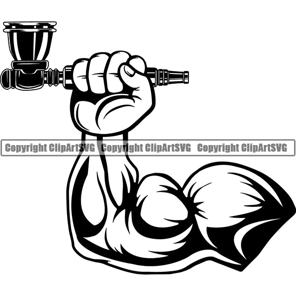 Marijuana Pipe Cannabis Pot Weed Smoke Smoking ClipArt SVG