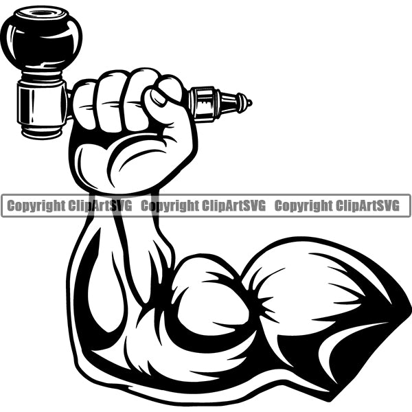 Marijuana Pipe Cannabis Pot Weed Smoke Smoking ClipArt SVG