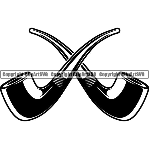 Tobacco Pipe Smoke Smoking ClipArt SVG