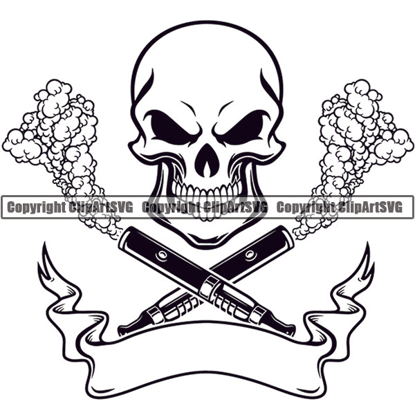 Vape Vaping Vapor Vaporizer Tobacco Marijuana Smoke Smoking Logo ClipArt SVG