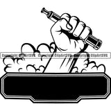 Vape Vaping Vapor Vaporizer Tobacco Marijuana Smoke Smoking Logo ClipArt SVG