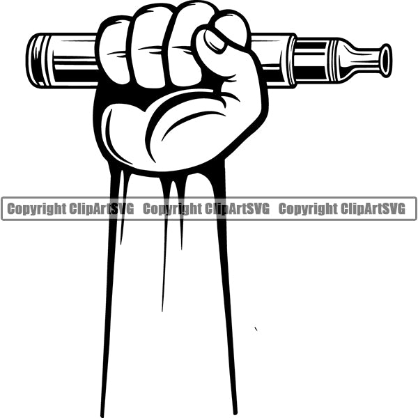 Vape Vaping Vapor Vaporizer Tobacco Marijuana Smoke Smoking ClipArt SVG