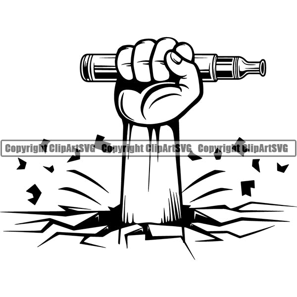 Vape Vaping Vapor Vaporizer Tobacco Marijuana Smoke Smoking ClipArt SVG