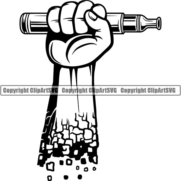 Vape Vaping Vapor Vaporizer Tobacco Marijuana Smoke Smoking ClipArt SVG