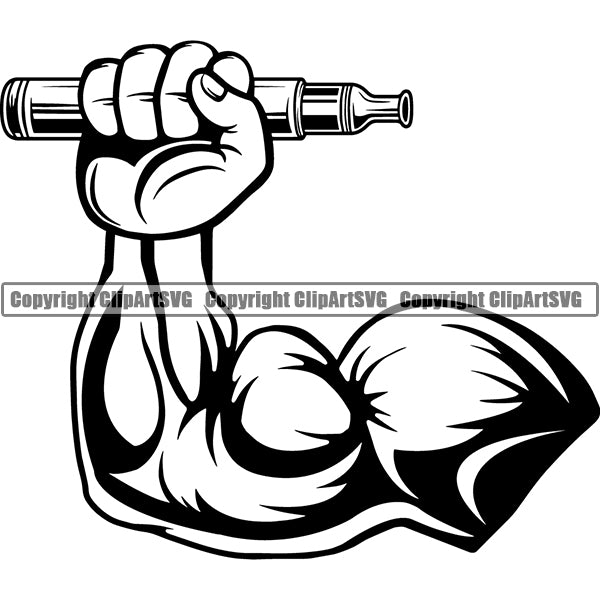 Vape Vaping Vapor Vaporizer Tobacco Marijuana Smoke Smoking ClipArt SVG