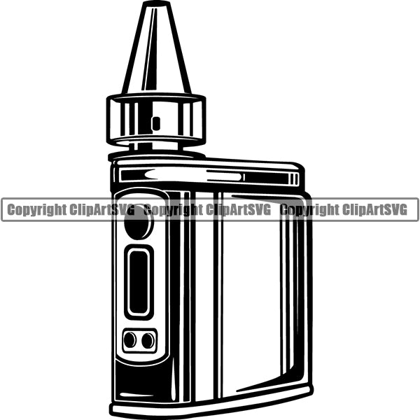 Vape Vaping Vapor Vaporizer Tobacco Marijuana Smoke Smoking ClipArt SVG