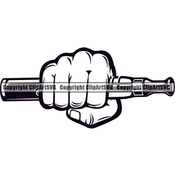 Vape Vaping Vapor Vaporizer Tobacco Marijuana Smoke Smoking ClipArt SVG