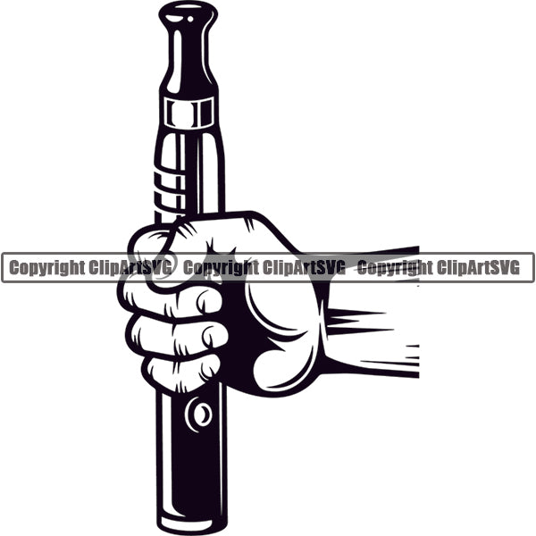 Vape Vaping Vapor Vaporizer Tobacco Marijuana Smoke Smoking ClipArt SVG