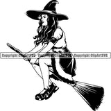 Holiday Halloween Witch Hat ClipArt SVG
