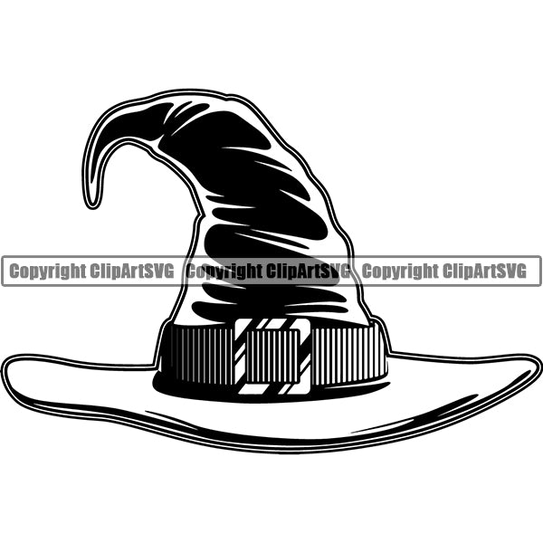 Holiday Halloween Witch Hat ClipArt SVG