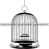 House Retro Birdcage ClipArt SVG