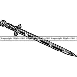 Knight Gladiator Medieval Warrior Sword Weapon ClipArt SVG