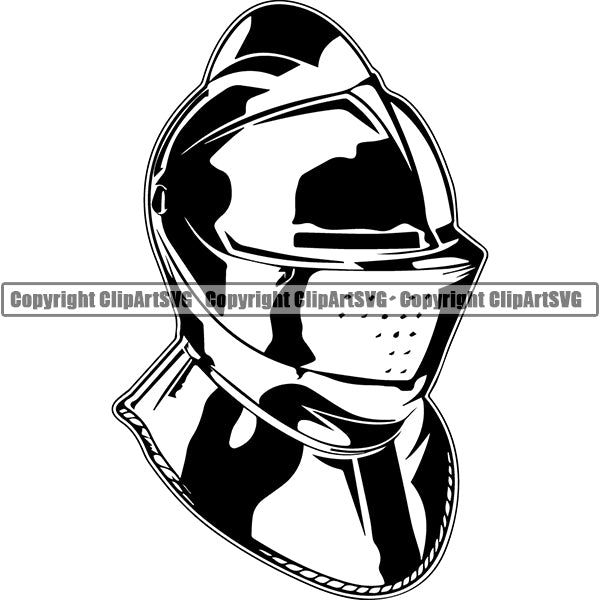 Knight Gladiator Medieval Warrior Sword Helmet ClipArt SVG