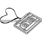 Radio Player Cassette Tape Love Heart Record Boombox Boom Box Music ClipArt SVG