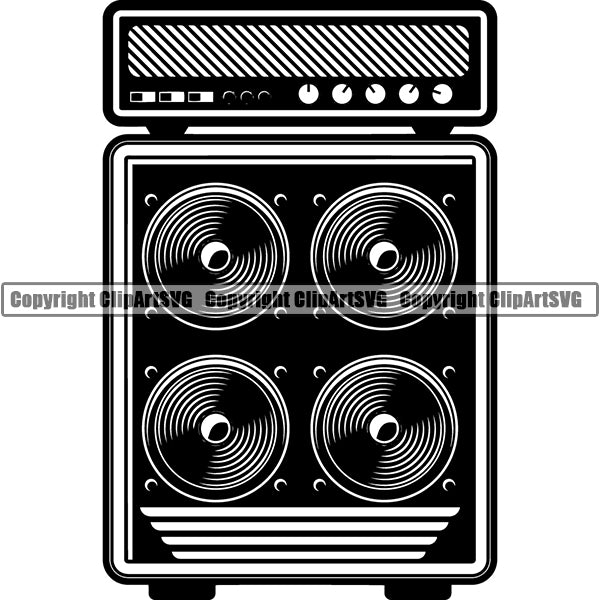 Speaker Audio Music Acoustic Device Sound ClipArt SVG