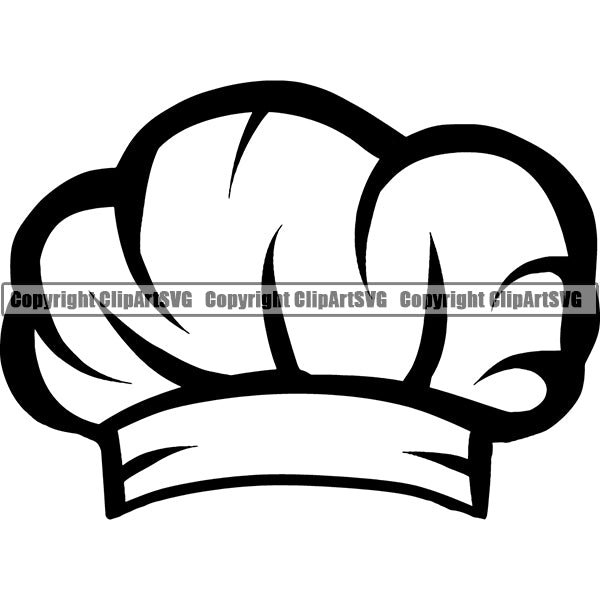 Cooking Baking Baker Chef Cook Uniform Hat ClipArt SVG