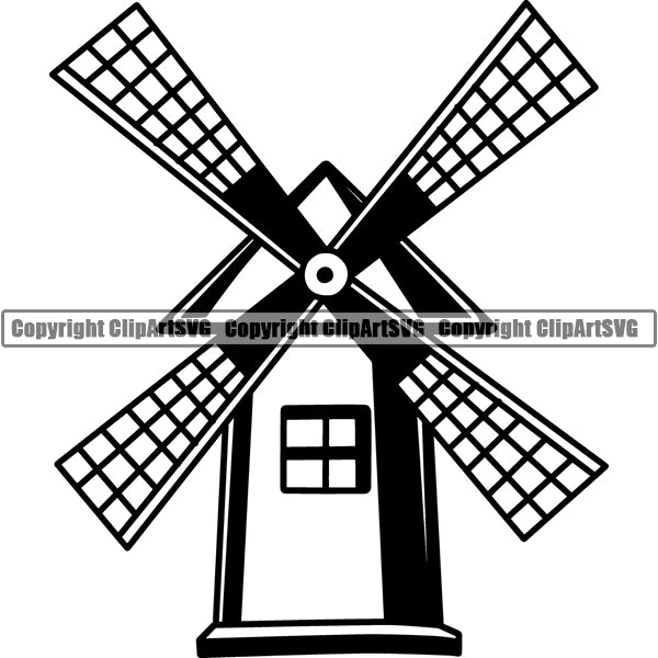 Cooking Baking Baker Bake Chef Cook Windmill Farm ClipArt SVG