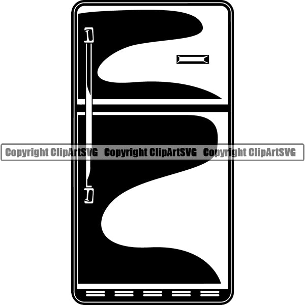 Cooking Baking Baker Chef Cook Refrigerator Fridge ClipArt SVG