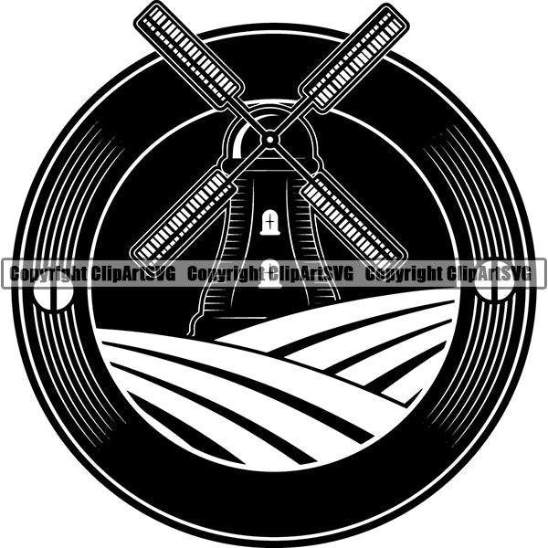 Farming Farmer Farm Organic Pitch Fork ClipArt SVG