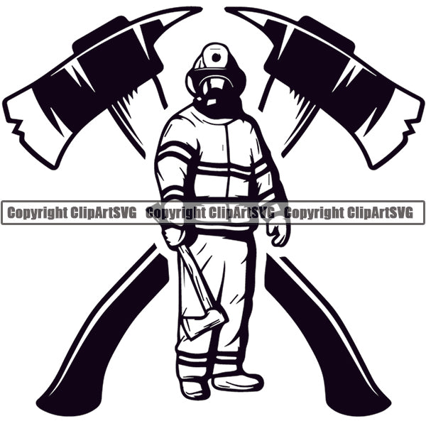 Firefighting Emblem Badge Logo