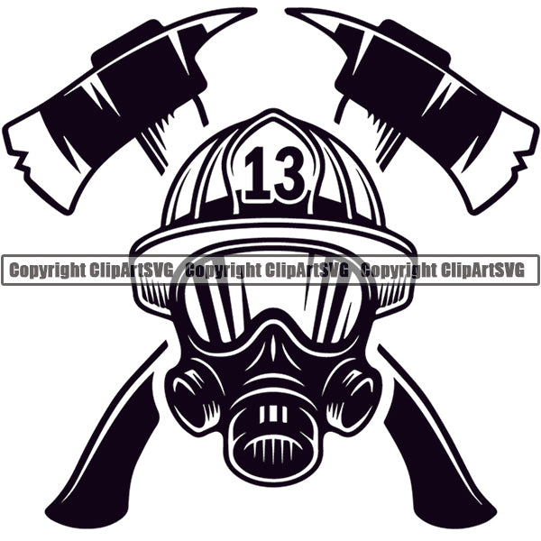 Firefighting Emblem Badge Logo – ClipArt SVG