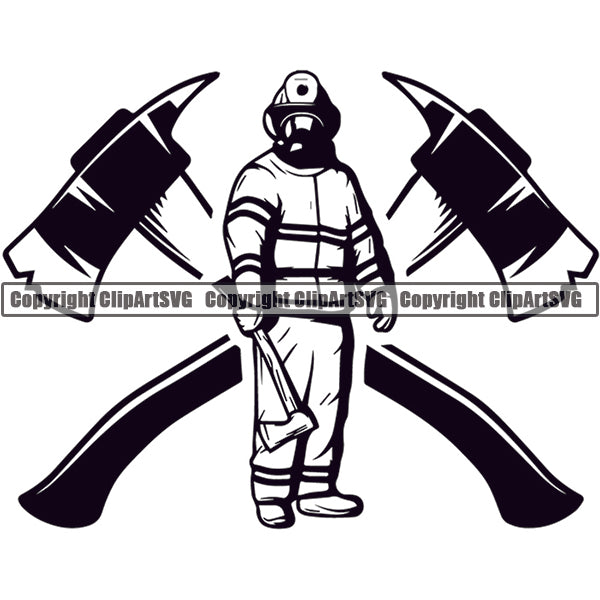 Firefighting Emblem Badge Logo