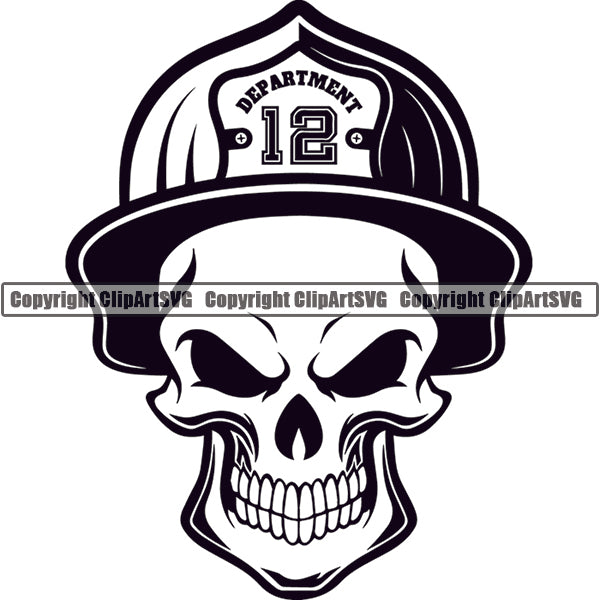 Firefighting Fireman Skull