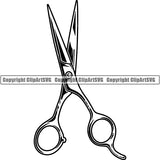 Barber Barbershop Hairstylist Hair Scissors Haircut ClipArt SVG