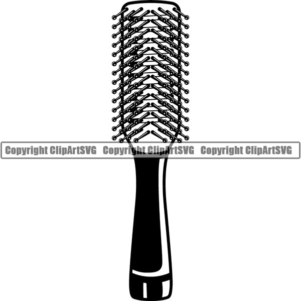 Barber Barbershop Hairstylist Hair Brush Haircut ClipArt SVG
