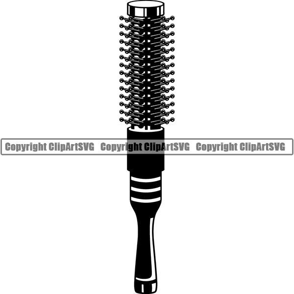 Barber Barbershop Hairstylist Hair Brush Haircut ClipArt SVG