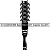 Barber Barbershop Hairstylist Hair Brush Haircut ClipArt SVG
