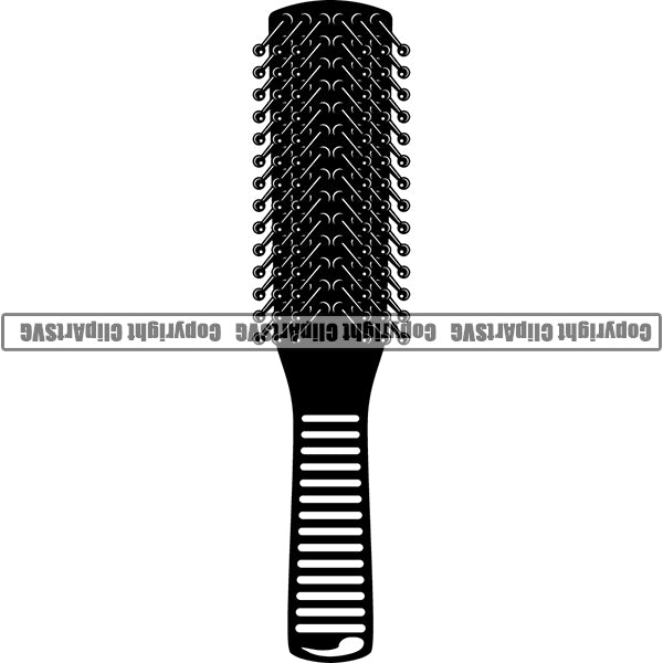 Barber Barbershop Hairstylist Hair Brush Haircut ClipArt SVG