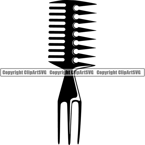 Barber Barbershop Hairstylist Hair Comb Haircut ClipArt SVG
