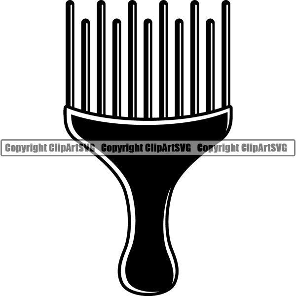 Barber Barbershop Hairstylist Hair Comb Haircut ClipArt SVG