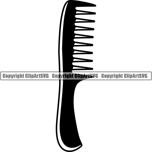 Barber Barbershop Hairstylist Hair Comb Haircut ClipArt SVG