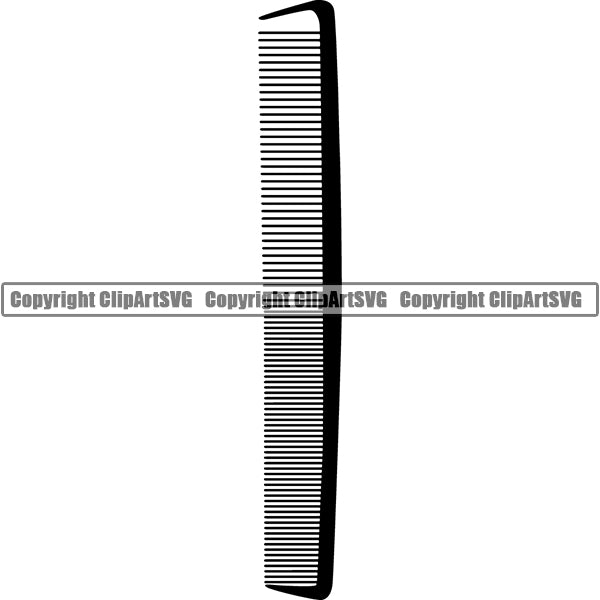 Barber Barbershop Hairstylist Hair Comb Haircut ClipArt SVG