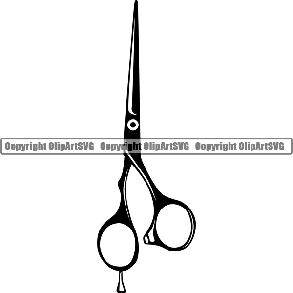 Barber Barbershop Hairstylist Hair Scissors Haircut ClipArt SVG