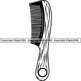 Barber Barbershop Hairstylist Hair Comb Haircut ClipArt SVG