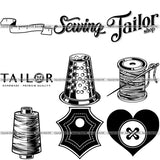 27 Tailor Seamstress Alterations Sew Sewing Clothes Fashion SUPER BUNDLE ClipArt SVG