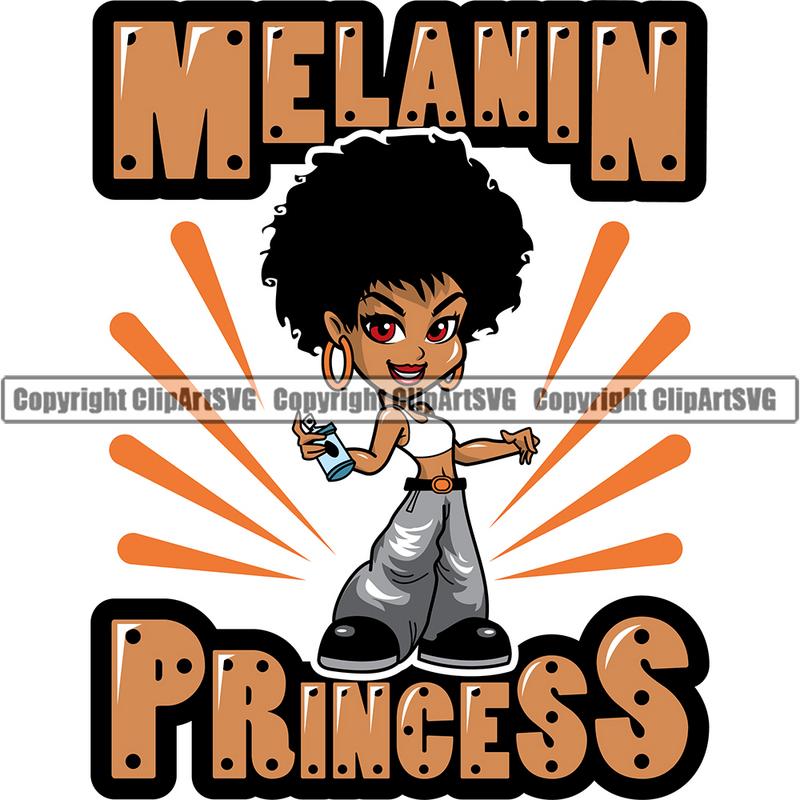 Black Woman Big Eyes Quote African American Afro Nubian Queen ClipArt SVG