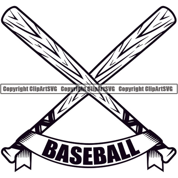 Baseball Logo ClipArt SVG