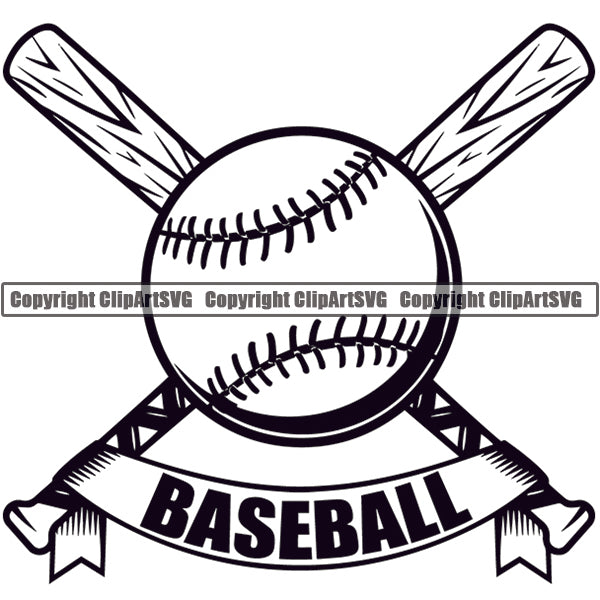 Baseball Logo ClipArt SVG