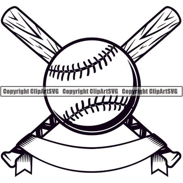 Baseball Logo ClipArt SVG
