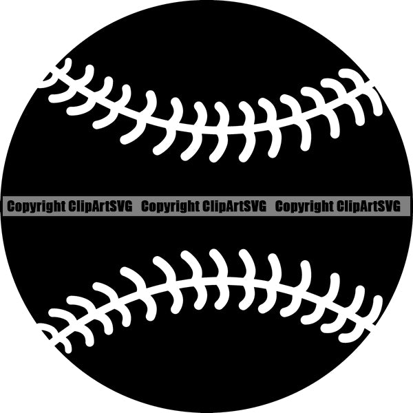 Baseball Ball ClipArt SVG