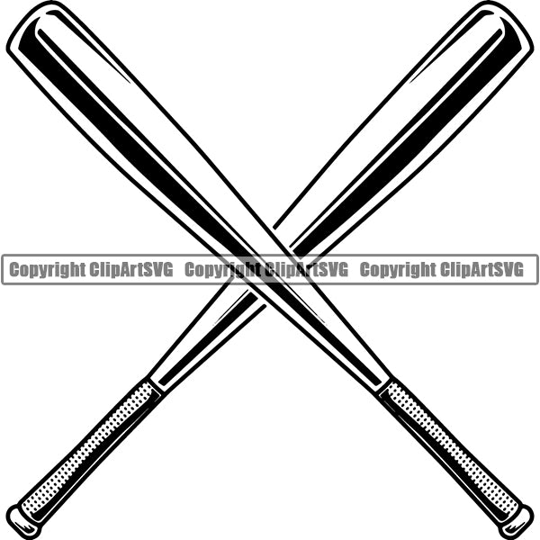 Baseball Bat ClipArt SVG