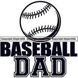 Baseball Dad Logo ClipArt SVG