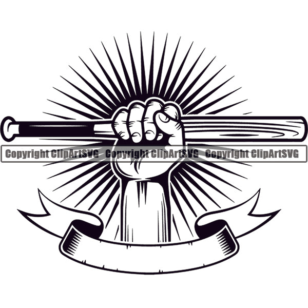 Baseball Logo ClipArt SVG