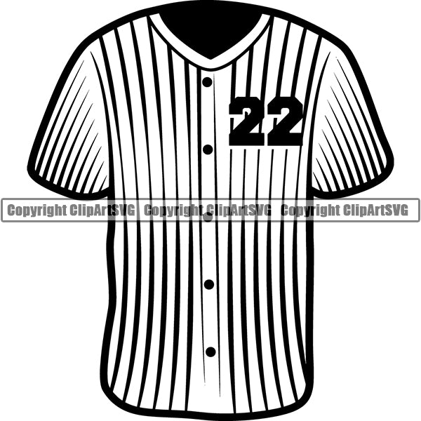Baseball Jersey ClipArt SVG