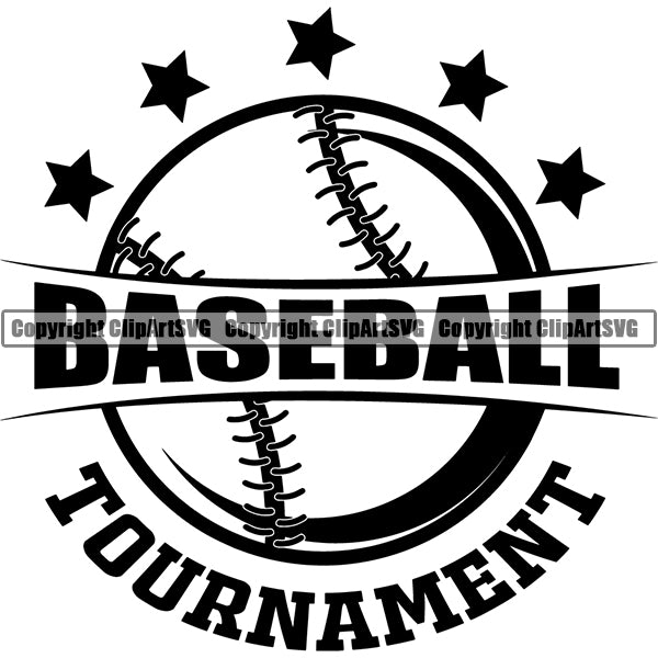 Baseball Logo ClipArt SVG