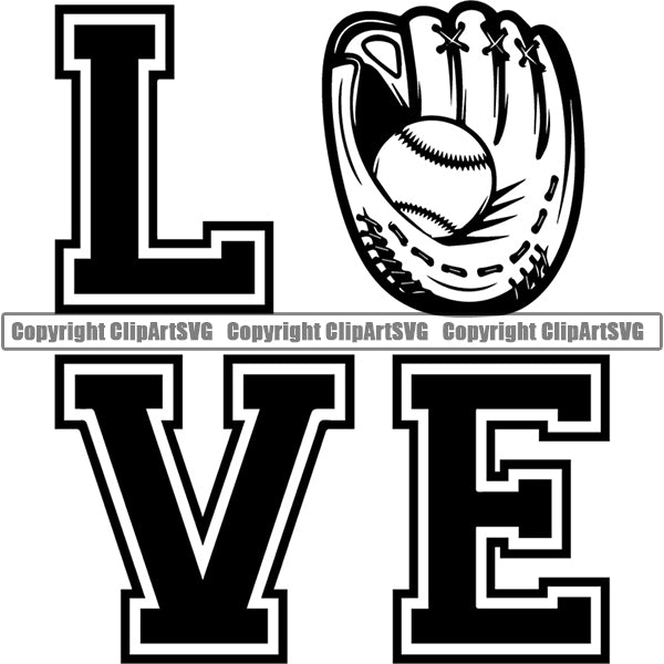 Baseball Logo ClipArt SVG